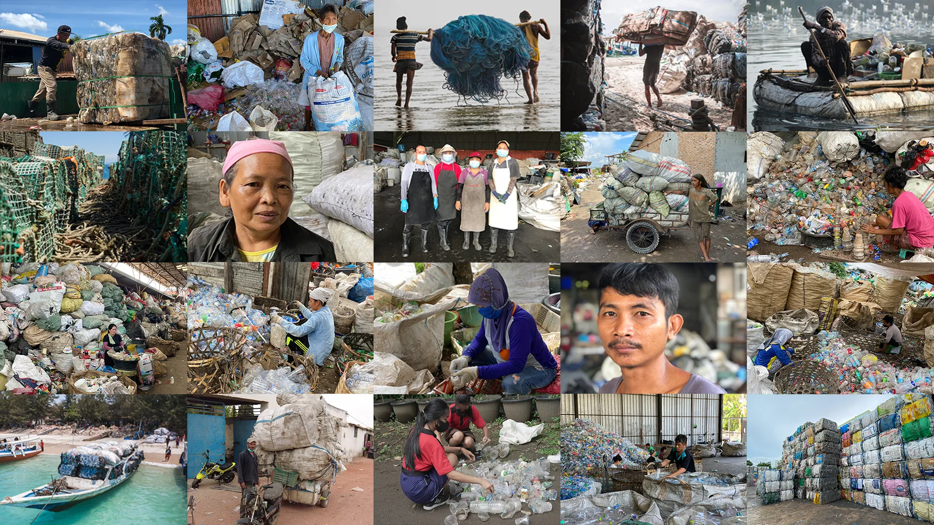 Waste collectors and recycling workers behind certified ocean-bound plastic supply chains in Southeast Asia