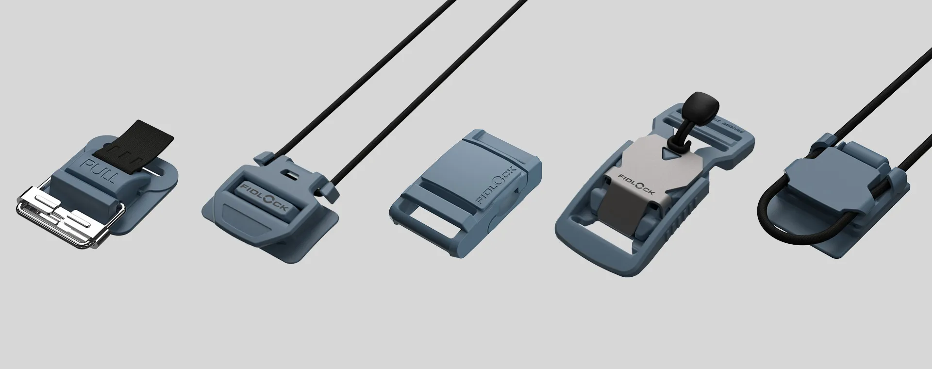 Recycled materials applications in Fidlock buckles made with recycled fishing net materials by Ocean Material