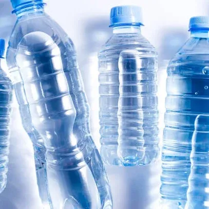 PET plastic bottles commonly used in plastic recycling